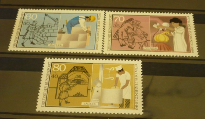 GERMANIA 1986 - MESERII, timbre nestampilate, VL14