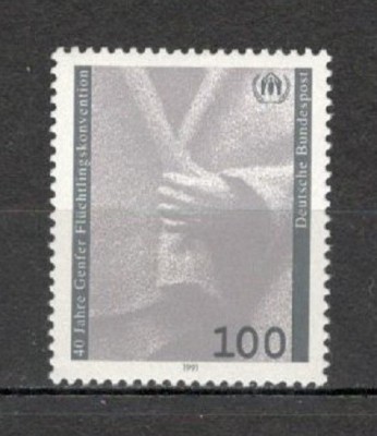 GERMANIA 1991 &amp;ndash; CONVENTIA REFUGIATILOR, timbru nestampilat, VL11 foto