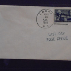 U.S.A - FDC - LAST DAY POST OFFICE - 1953 - NECIRCULAT .