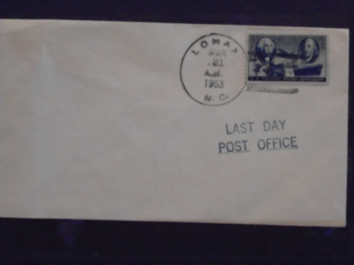 U.S.A - FDC - LAST DAY POST OFFICE - 1953 - NECIRCULAT .