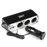 Multiplicator auto 3 cai tip bricheta 12v Port USB Voltaj iesire : 5v, De masina, Oem