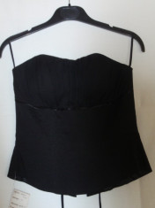 CORSET negru din tafta si voal, marca &amp;quot;Princess&amp;quot;, colectia ELLIS - mar. M - NOU! foto