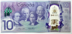 NOU -- CANADA 10 dolari 2017 UNC polimer comemorativa Canada 150 ani foto