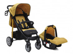 Carucior copii 2 in 1 Cangaroo Arrow Mustard foto