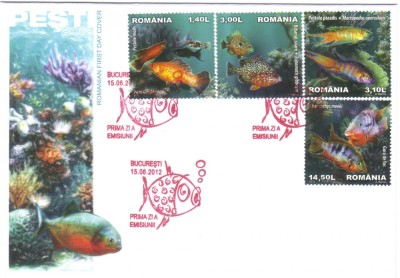 ROMANIA 2012, FDC, Fauna - Pesti, din album filatelic nr. 393 foto