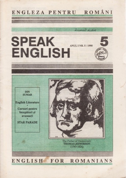 SPEAK ENGLISH NR.5/1990 - REVISTA PT INVATAREA LIMBII ENGLEZE foto mare SPEAK ENGLISH NR.5/1990 - REVISTA PT INVATAREA LIMBII ENGLEZE foto mare