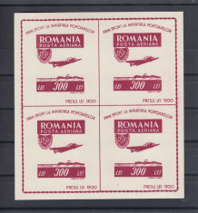 ROMANIA 1946 LP 201 a OSP P.A. BLOC DE 4 TIMBRE MNH foto