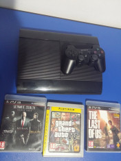 Consola Sony Ps3 Playstation 3 Super Slim 450 GB+5 jocuri foto