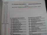 Dinamo Bucuresti - Sahtior Donetk (6 octombrie 2006 / foaie de joc)