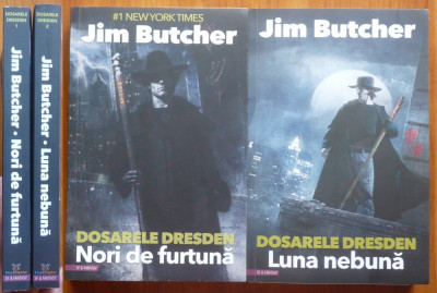 Jim Butcher , Dosarele Dresden ; Nori de furtuna ; Luna nebuna , 2 volume foto