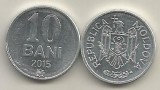 MOLDOVA 10 BANI 2015 [1] a UNC , livrare in cartonas, Europa, Aluminiu