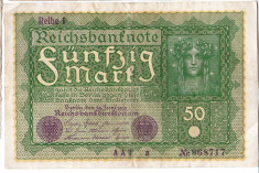 Germania bancnota 50 MARK 1919 50 MARCI foto