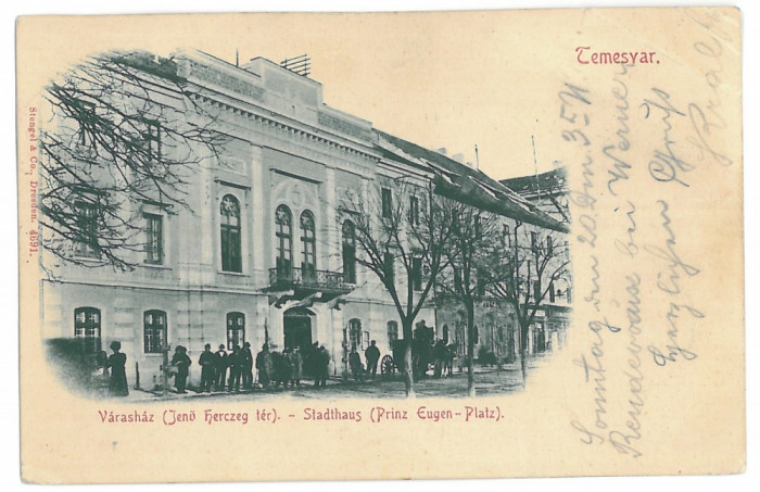 3837 - TIMISOARA, Market, Litho - old postcard - used - 1898