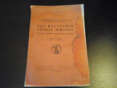 Cel mai vechiu ceaslov romanesc - Stefan Pasca, Academia Romana, 1939, 140 pag foto