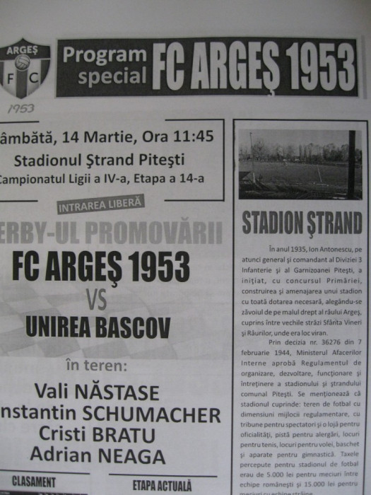 FC Arges 1953 - Unirea Bascov (14 martie 2015)