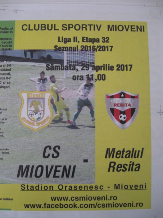 CS Mioveni - Metalul Resita (29 aprilie 2017)