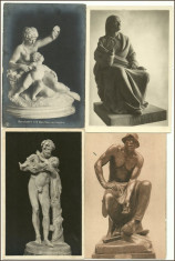 Sculptura - lot carti postale vechi foto