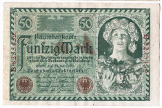 Germania bancnota 50 MARK 1920 50 MARCI foto
