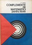 COMPLEMENTE DE MATEMATICI PENTRU LICEE - Ionescu