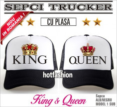 Sapca, Sepci Trucker Cu Plasa, Snapback, King + Queen - Pretul Per 1 Sapca ! foto