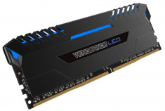Memorie RAM DIMM Corsair Vengeance LED 32GB (2x16GB), DDR4 3000MHz, CL15, 1.35V, blue LED, foto
