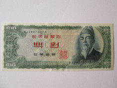 Coreea de Sud 100 Won 1965 in stare foarte buna foto