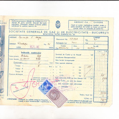 bnk fil 1 leu timbru fiscal + 2 lei Timbrul aviatiei pe factura 1935