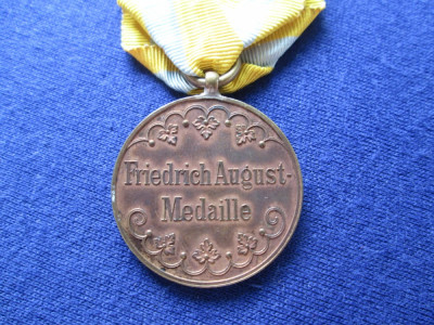 1914 1918 Medalie Germania Friedrich August Medaille WW1 decoratie Saxonia foto