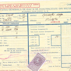 bnk fil 1 leu timbru fiscal pe factura 1937