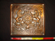 Blazon Aplica decor, metal (alama) Heraldica Lei/Emblema Cavaler Medieval/Decor foto