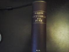 Dictionar de rime - N. Serban, Editura Lutetia, 1948, 634 pag foto