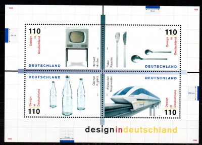 GERMANIA 1999, Design, Locomotiva, serie neuzata, MNH foto