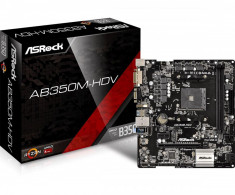 Placa de baza ASROCK Socket AM4, AB350M-HDV, AMD B350, 2*DDR4, 3200+ (OC)/2933(OC)/2667/2400/2133 Mhz, foto