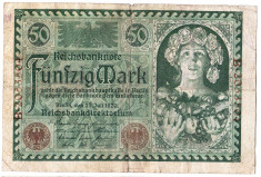 Germania bancnota 50 MARK 1920 50 MARCI foto