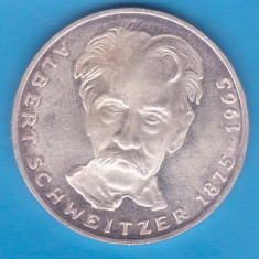 (2) MONEDA DIN ARGINT GERMANIA - 5 MARK 1975, LIT. G, ALBERT SCHWEITZER foto