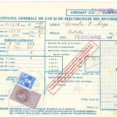 bnk fil 1 leu timbru fiscal + 2 lei Timbrul aviatiei pe factura 1935