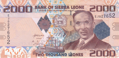 Bancnota Sierra Leone 2.000 Leones 2010 - P31a UNC foto