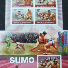 TOGOLAISE, SUMO (LUPTE), 1 M/SH + 1 S/SH, 2010, NEOBLIT., NEDANT. - Tg 16