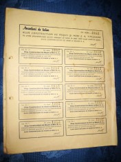 194A-Acte vechi-Foi de cupoane Klug-Constructiuni masini-mori SA, Timisoara.