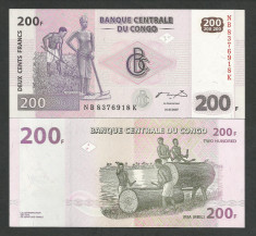 CONGO 200 FRANCI FRANCS 2007 UNC [1] P-99 , necirculata foto
