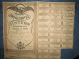 5615-Actiuni vechi Romania-Imprumutul Intern-Titlu 2000 lei 1935. Stare foarte buna.