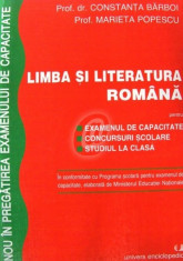 Limba si literatura romana pentru examenul de capacitate, concursuri scolare, studiul la clasa foto