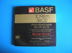 BASF LPR35CR-Banda magnetofon Chromdioxid Super HiFi, rola metal 26,5 cm, 1098m foto