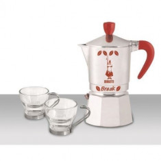 Set cadou Espressor Bialetti Break, Rosu foto