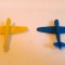 Lot 2 avioane plastic, Messerschmitt, vechi, vintage, colectie