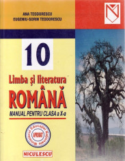 LIMBA SI LITERATURA ROMANA. MANUAL PENTRU CLASA A X A de ANA TEODORESCU foto