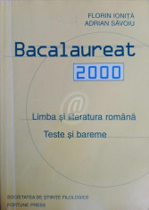 Bacalaureat 2000. Limba si literatura romana. Teste si bareme foto