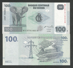 CONGO 100 FRANCI FRANCS 2007 UNC [1] P-98A , necirculata foto
