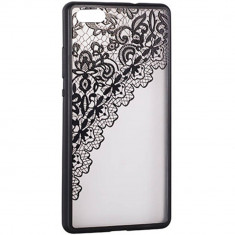 Husa Protectie Spate Star TOPLACE_P8Lite Lace Design 2 Negru pentru HUAWEI P8 Lite 2017, P9 LITE 2017 foto