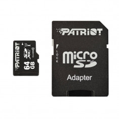 Card Patriot LX microSDXC 64GB Class 10 UHS-I cu adaptor SD foto